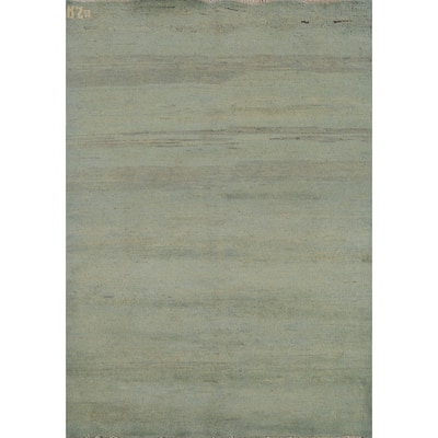 Gabbeh Modern Rug Handmade Wool Carpet - 4'1"x 5'8"