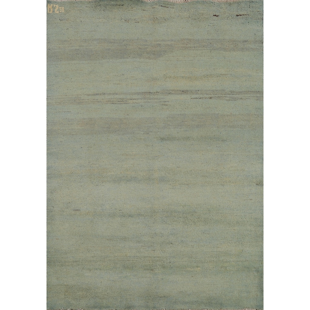 Gabbeh Modern Rug Handmade Wool Carpet - 4'1"x 5'8"