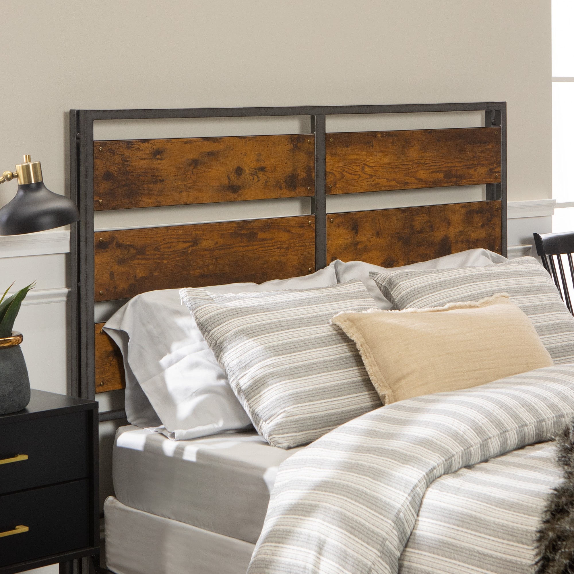 Carbon loft jolly rustic industrial plank bed hotsell