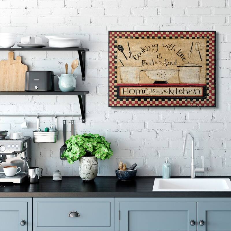 Stupell Cooking With Love Traditional Family Kitchen Phrase Canvas Wall Art - Multi-Color