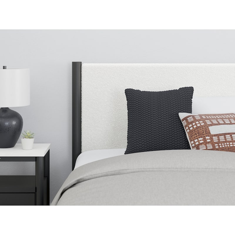 Signature Design by Ashley Cadmori Upholstered Panel Platform Bed