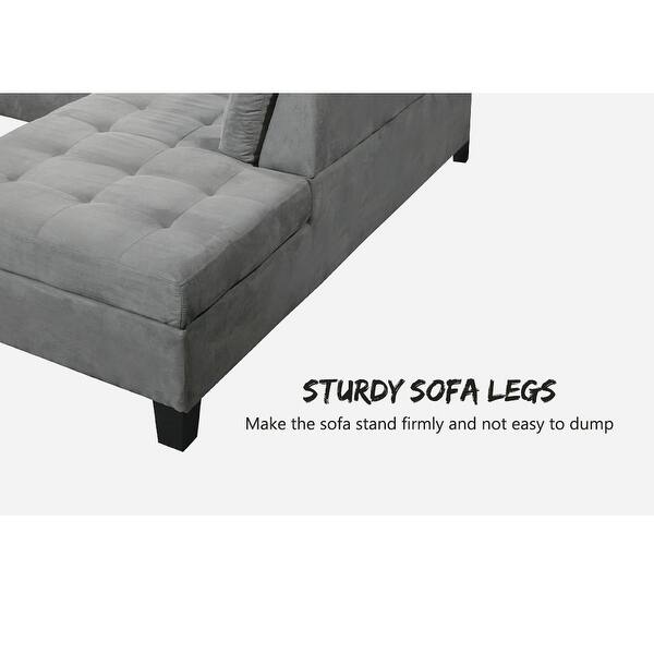 Shop 3pcs L Shaped Corner Sofa With Ottoman Overstock 29212305