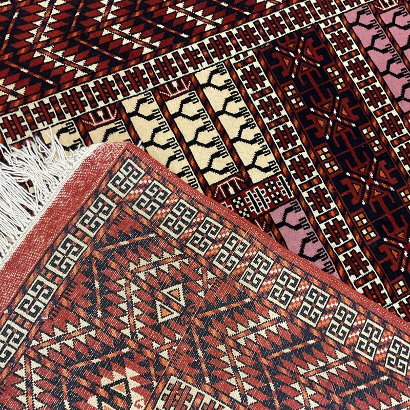 HERAT ORIENTAL Handmade Turkoman Yamud Wool Rug - 3'8" x 5'4"
