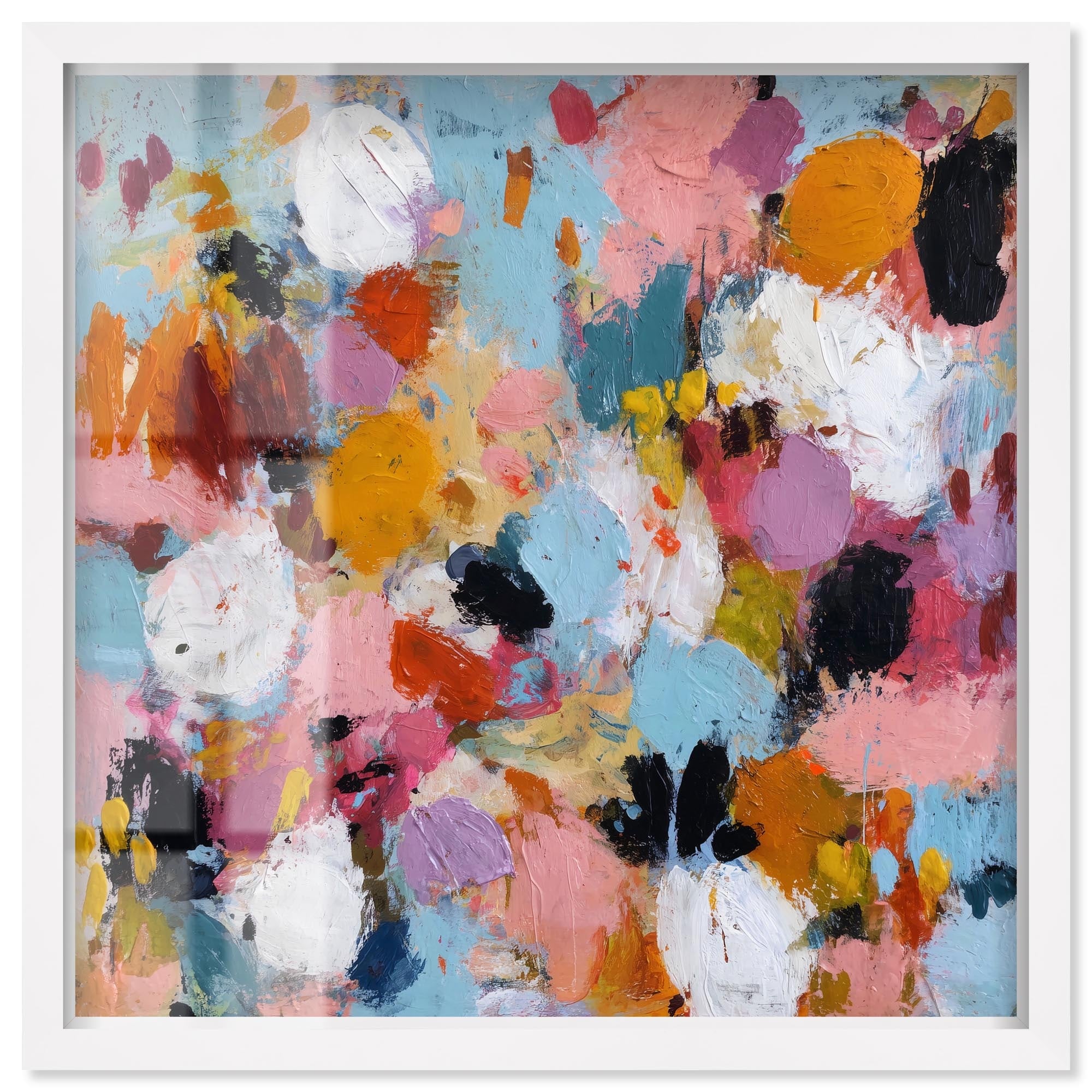 Chromatic Whirlwind II Pink Wall Decor Shadowbox Print by Art Remedy