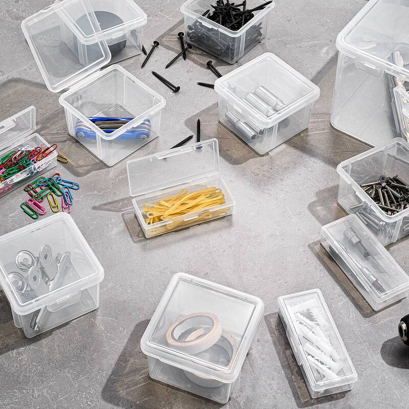 Sorbus 12-Piece Sewing and Craft Material Storage Set with Lids Box and Organizer - 8.3"L x 8.4"W x 5.1"H