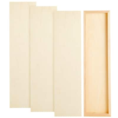 Bright Creations 4 Pack Unfinished Wood Panels for Painting, DIY, Crafts, Wood Canvas (6 x 23 In)