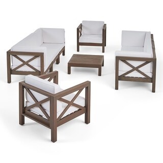 9-piece Acacia Wood Sofa and Club Chair Set