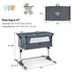preview thumbnail 10 of 8, Gymax Portable Baby Bed Side Crib Height Adjustable W/ Music Box & - See Details