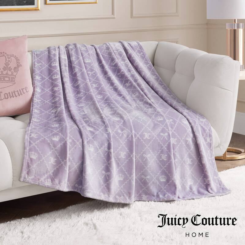 Juicy Couture 60"x70" Plush Throw Blankets