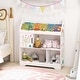 preview thumbnail 3 of 2, Kids Toy Storage Organizer with Book Shelf and Storage Cabinet - 36.5" x 12" x 39.5" (L x W x H)