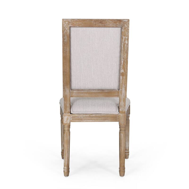 French Country Dining Chairs with High-quality Upholstery and Wood Legs (Set of 2)