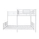 preview thumbnail 6 of 12, Contemporary Design Metal Bunk Bed with Ladder and Guardrails, Twin over Full Size, White