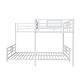 preview thumbnail 18 of 24, L-shaped Metal Twin over Full Size Bunk Bed