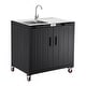 preview thumbnail 1 of 7, FEASTO KT2435D Stainless Steel Outdoor Kitchen Series Counter Freestanding Sink Station