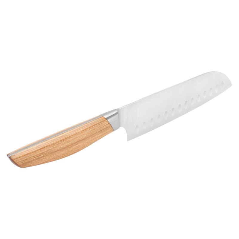 Henckels Pakka 7-inch Hollow Edge Santoku - Wood