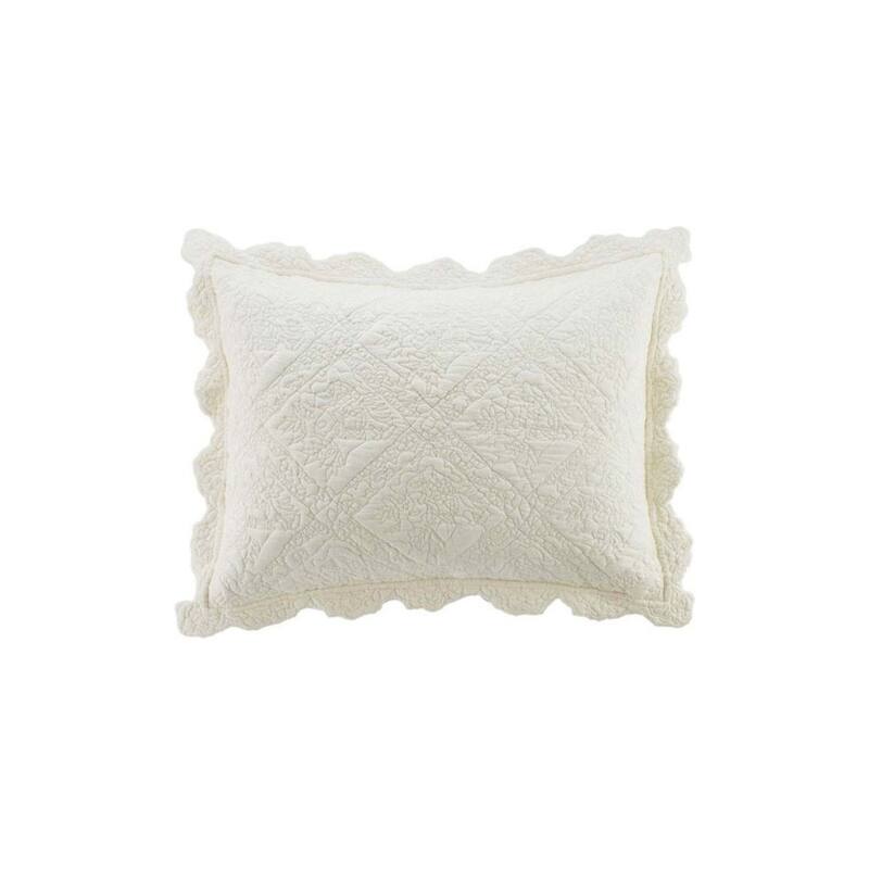 Lazel Vanilla Cotton Quilt or Pillow Sham - Standard Sham