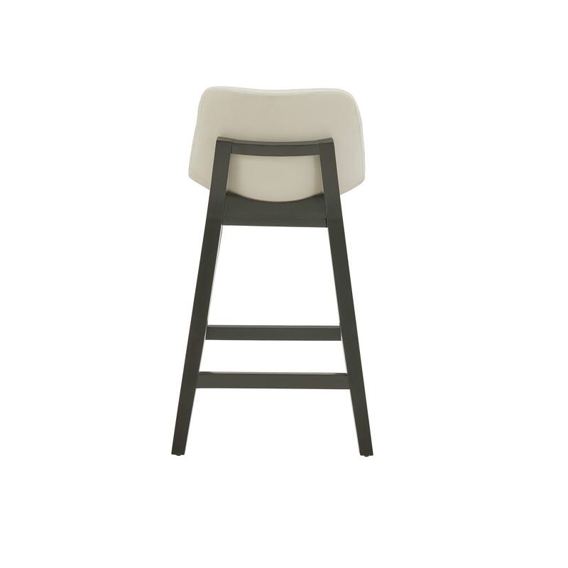 Savinhill Black Finish Vegan Leather Counter Height Chair (Set of 2) by iNSPIRE Q Modern