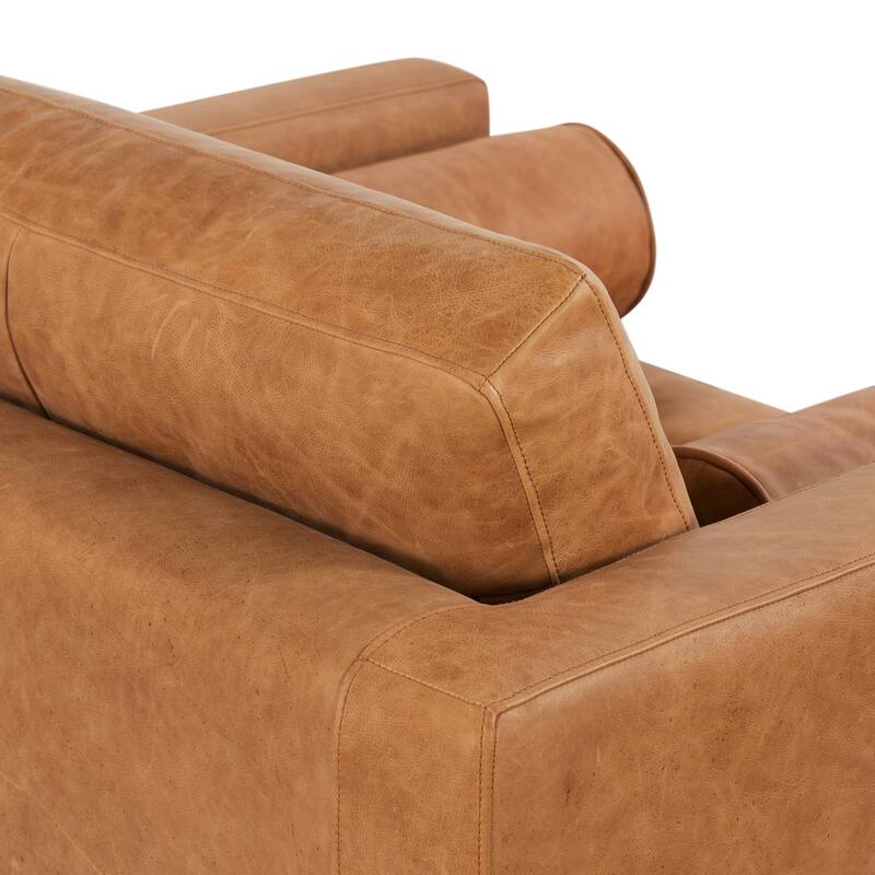 Poly & Bark Napa Lounge Chair (Set of 2) - Full Grain Genuine Italian Leather