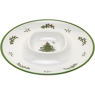 Spode Christmas Tree Melamine Chip and Dip - 14 inch - On Sale - Bed ...