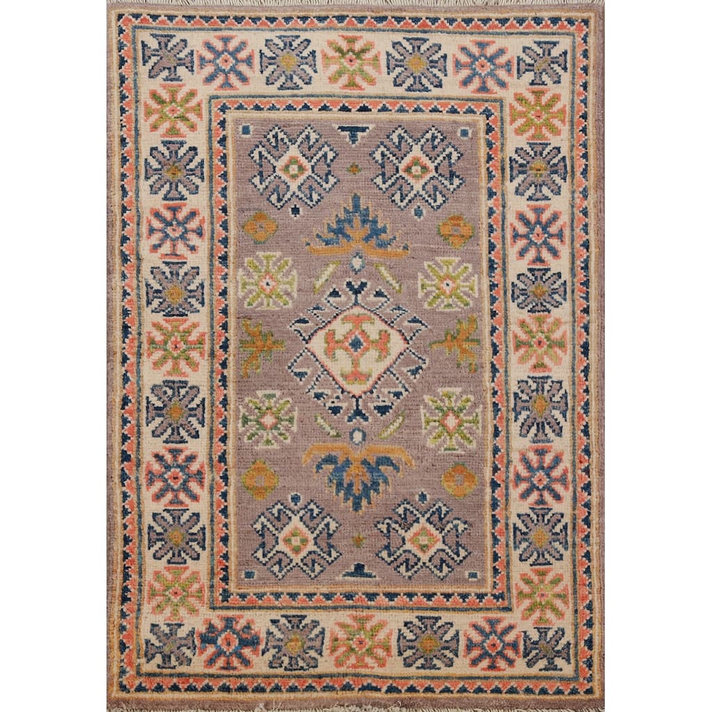 Kazak Oriental Foyer Rug Handmade Accent Wool Carpet - 2'0"x 3'0"