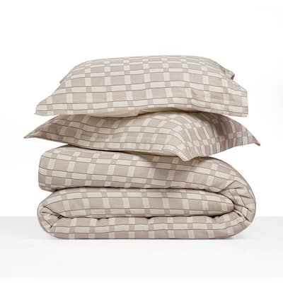 Farm to Home Reflection Cotton Duvet Cover Set 3 Piece Yarn-Dyed Weave