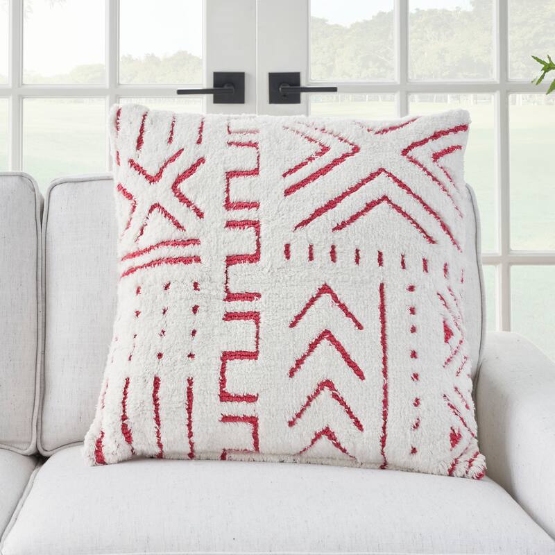 Mina Victory Life Styles Textured Geometric Boho Throw Pillow , ( 20" X 20" )
