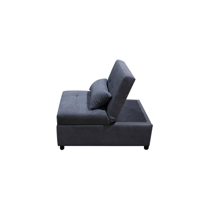 Multi-Functional Folding Ottoman Sofa Bed with Converts to Lounge Chair and Single Bed (264lb Capacity)