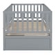 preview thumbnail 119 of 118, Wood Cribs Convertible Toddler Bed with Fence Guardrails and 2 Drawers Split into Independent Floor Bed and Daybed Slat Support