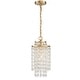 preview thumbnail 2 of 4, Gabrielle 1 Light Antique Gold Chandelier - 7'' W x 14'' H
