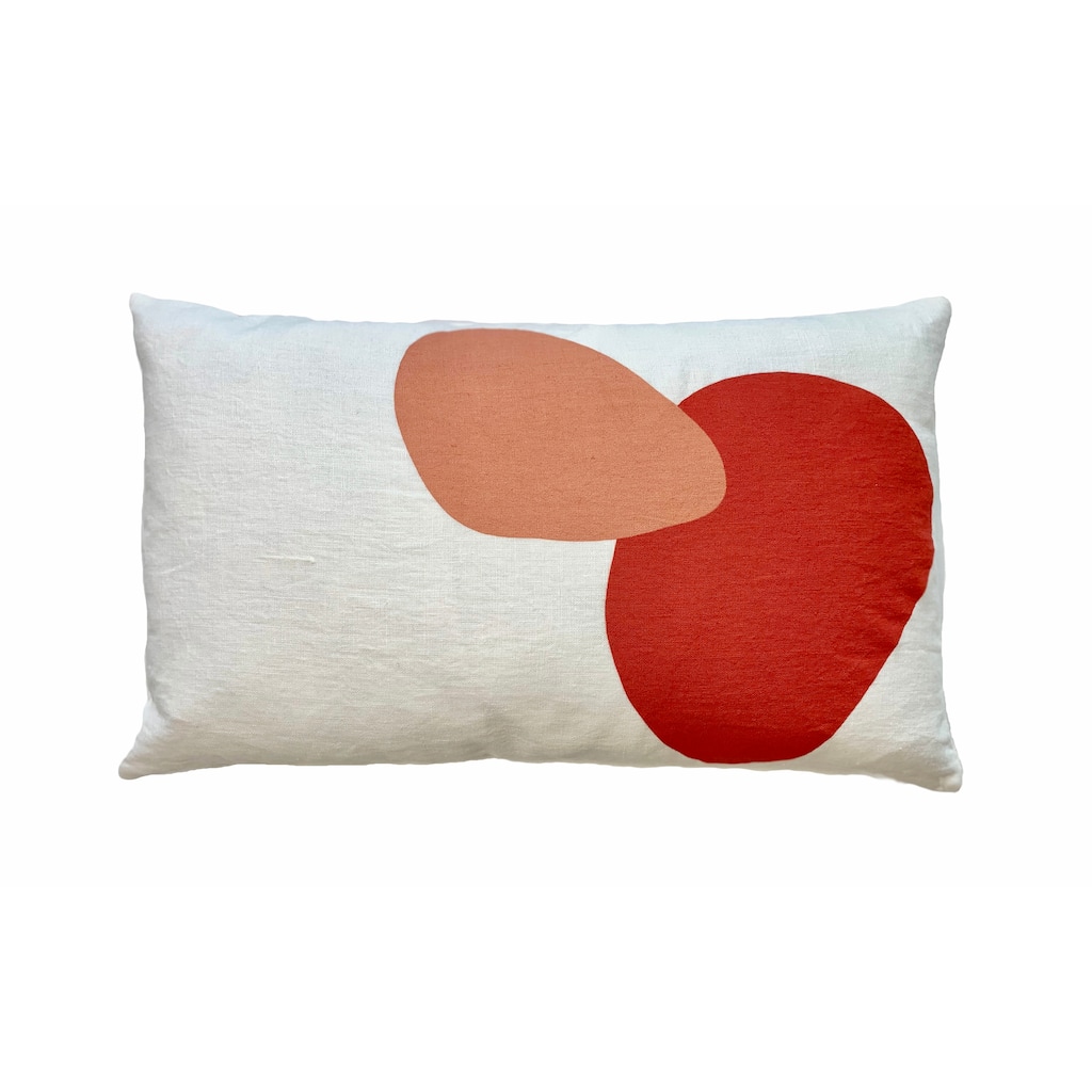 Jiti Indoor Bubble Patterned Modern Abstract Linen Accent Rectangle Lumbar Pillow 12 x 20