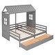 preview thumbnail 12 of 16, Dual Twin Size Platform Beds with Canopy Design and Underbed Storage Drawers