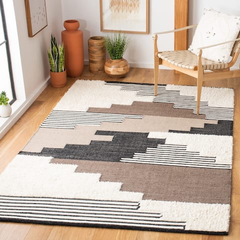 SAFAVIEH Handmade Kenya Atlandida Modern Tribal Wool Rug