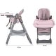 preview thumbnail 18 of 38, Adjustable Foldable Baby High Chair with Tray and Wheels for 0 6 Years