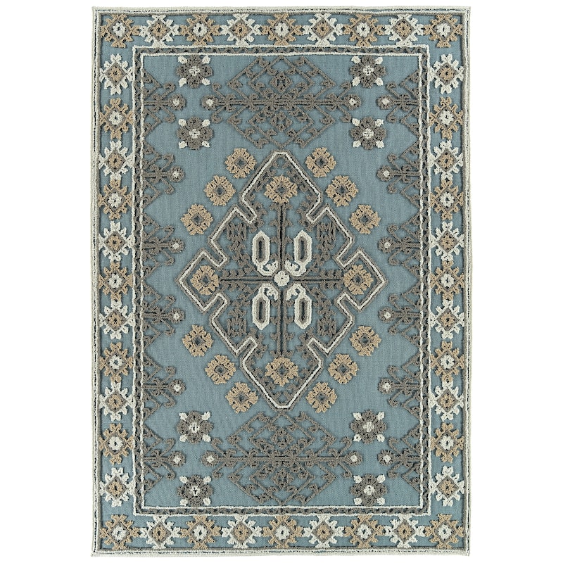 Tamara Day Warwick Collection Denim Hand Tufted Indoor Area Rug