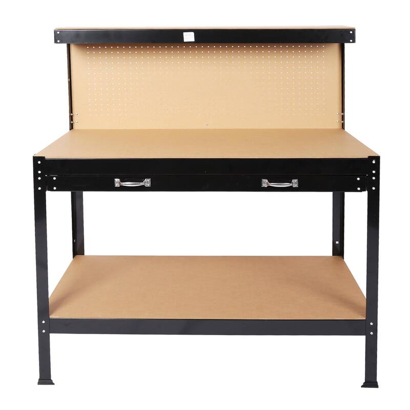 55" Steel Work Bench Workshop Drawer and Peg Board