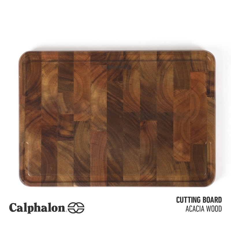 Calphalon Edge Guard Large 20 x 15, 18 x 12, or 13.6 x 9.5in End Grain Acacia Wood Cutting Board - 18" X 12"