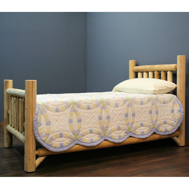42" X 88" X 48" Clear Wood Twin Bed