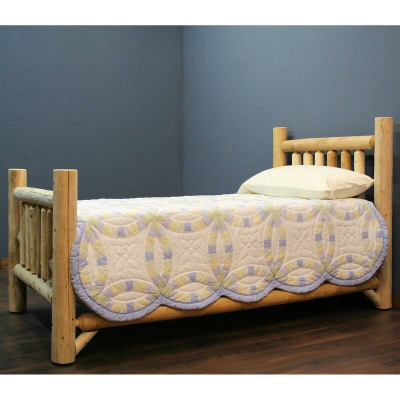 42" X 88" X 48" Natural Wood Twin Bed