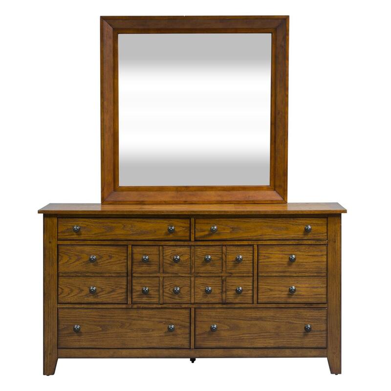 Copper Grove Epper Aged Oak 7-drawer Dresser and Mirror Set