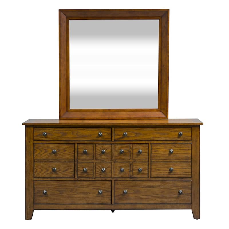 Liberty Furniture Grandpa's Cabin Sleigh Bed, Dresser, Mirror, Chest, Night Stand - California King, King or Queen