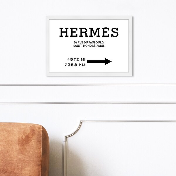 Oliver Gal 'Faubourg Road Sign Minimalist' Fashion and Glam Wall