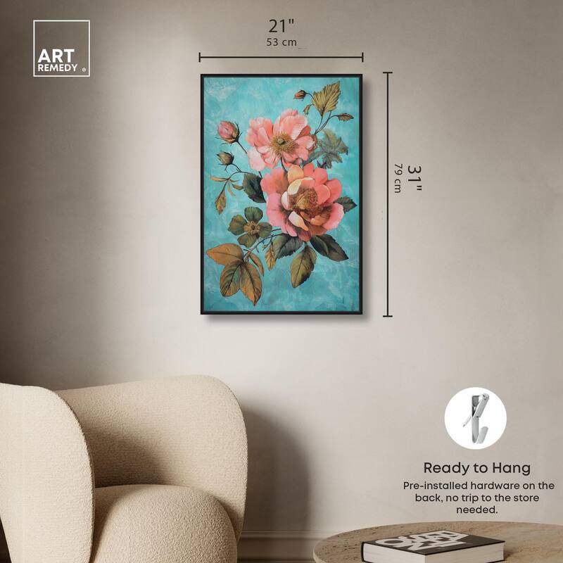Floral Azure Ascent I Canvas by Art Remedy