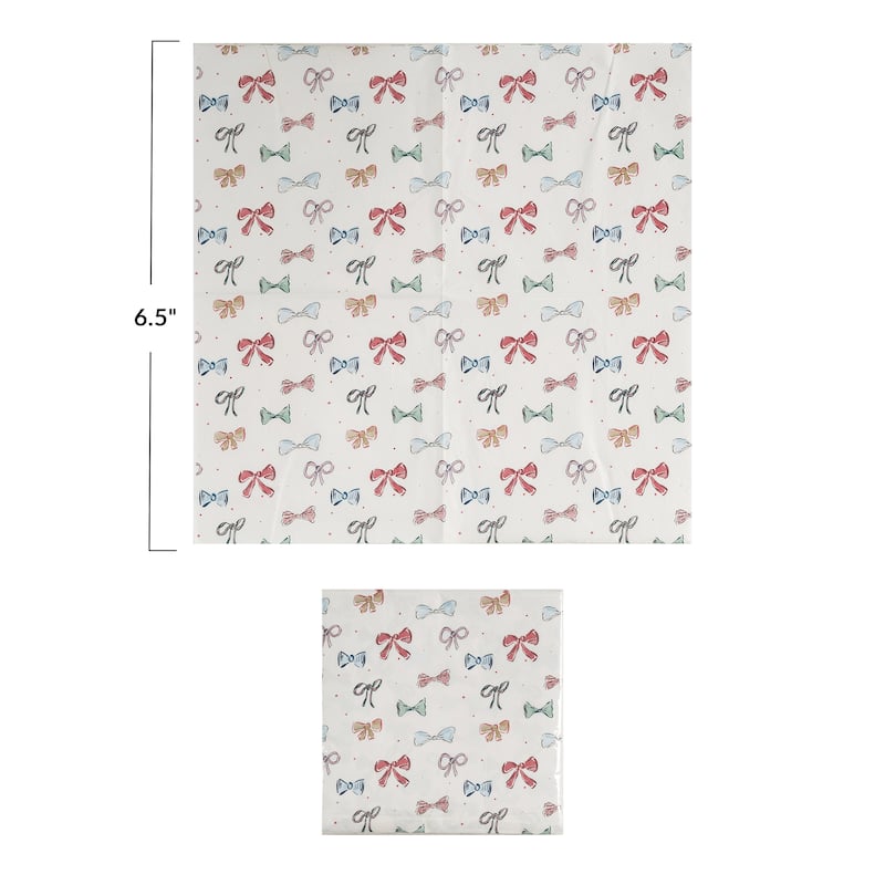 Bows Pattern Square Paper Napkins