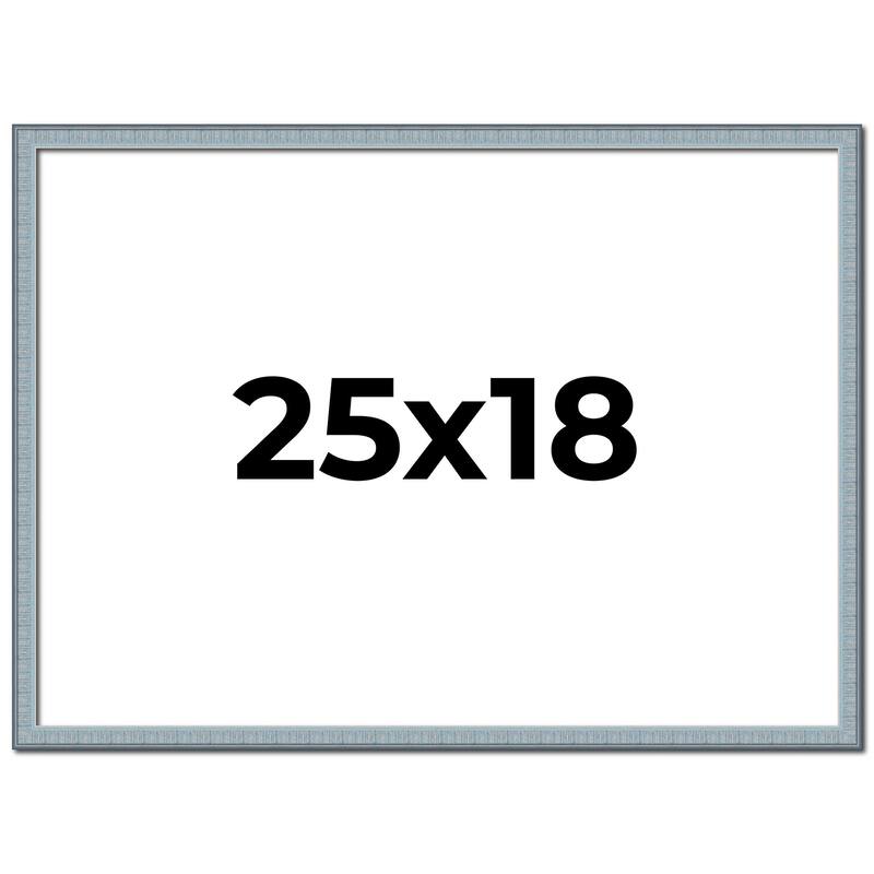 25x18 Frame Rustic Sky Blue Solid Wood Picture Frame | 0.75 Inch