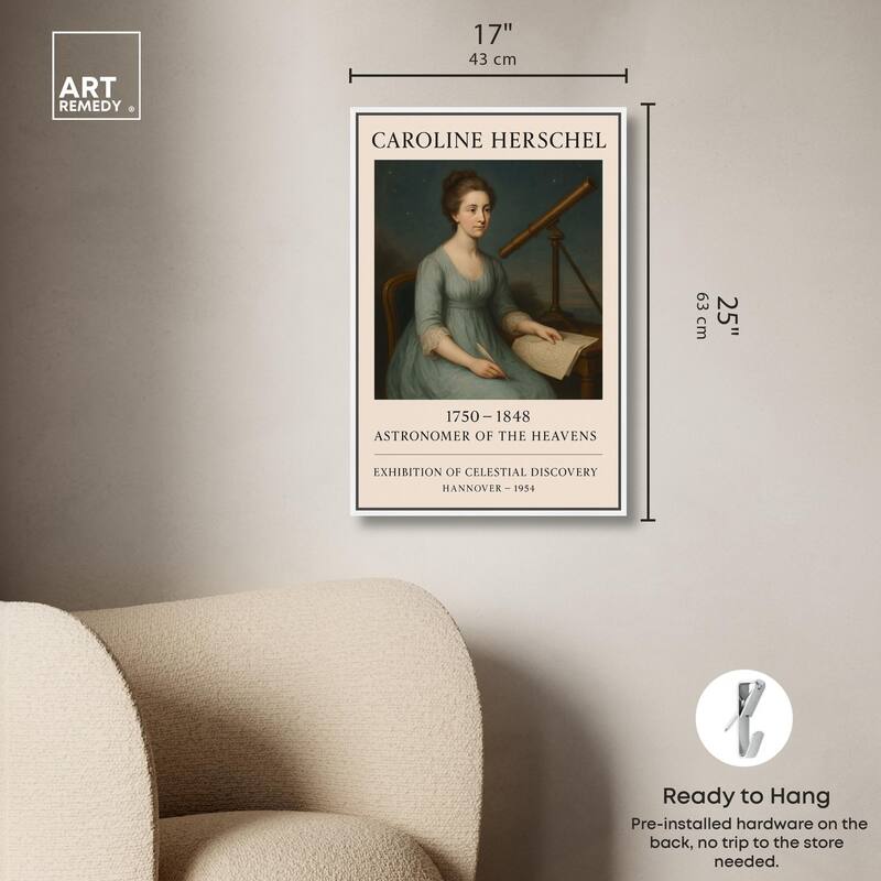 Early Female Astronomer Canvas by Art Remedy