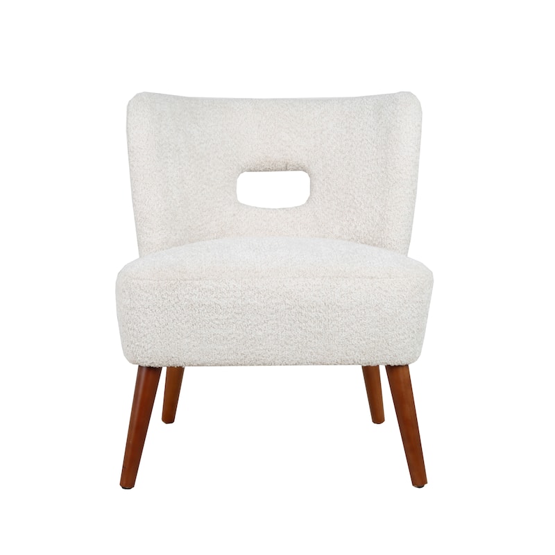 Porthos Home Hayle Sherpa Fabric Slipper Accent Chair with Rubberwood Legs