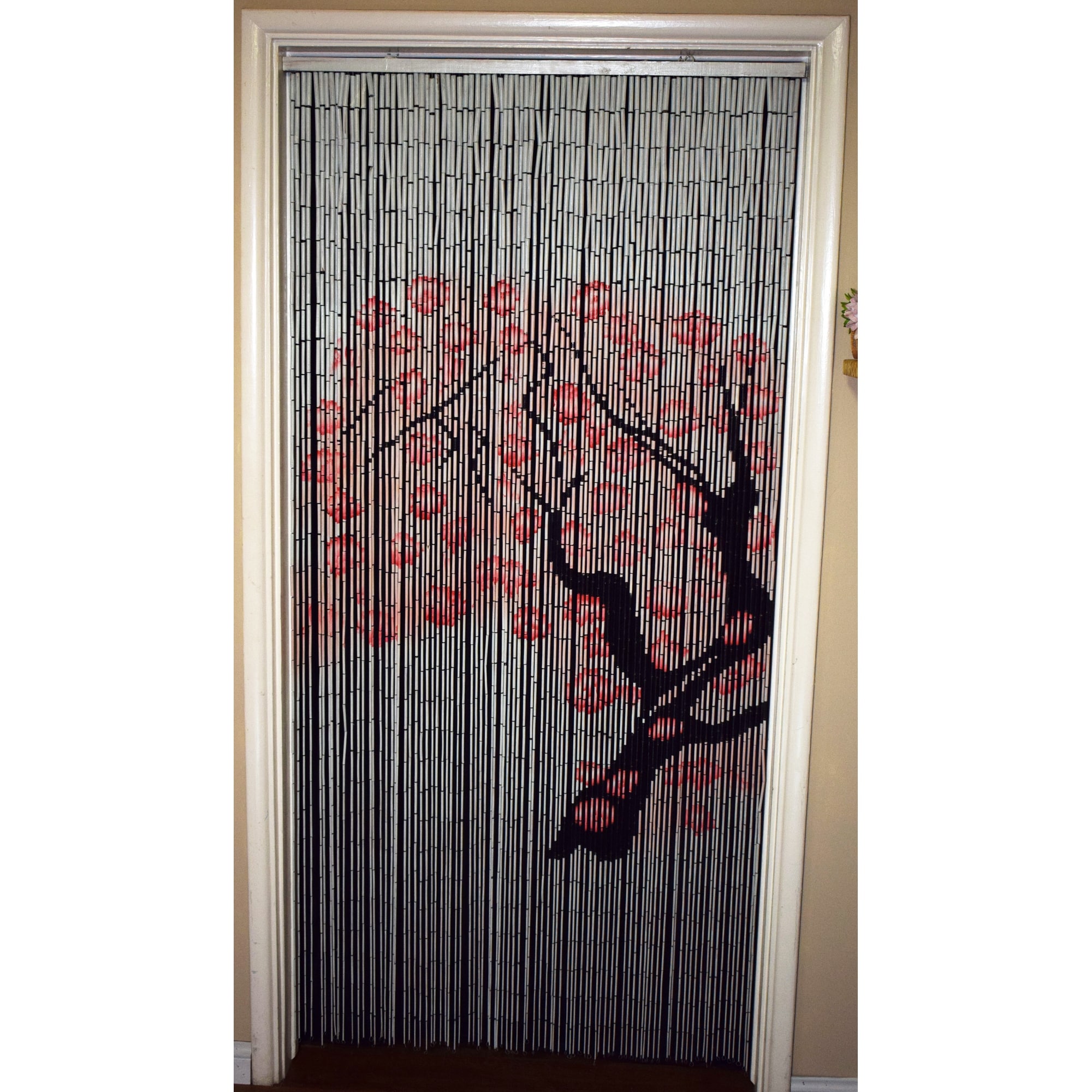 Handmade Cherry Blossom Bamboo Beaded Curtain - Bed Bath & Beyond