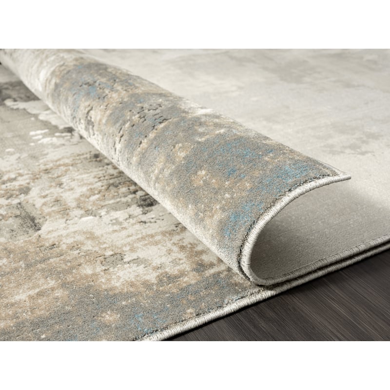 N Natori Serengeti Brushstroke Abstract Area Rug