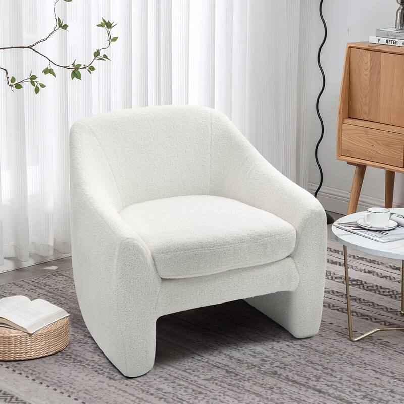 Nordic-style Upholstered Barrel Chair