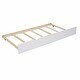 preview thumbnail 8 of 10, White Twin over Full Pine Wood Bunk Bed with Ladder and Safety Guardrail